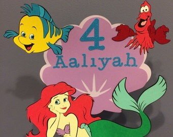 Little Mermaid Cake Topper