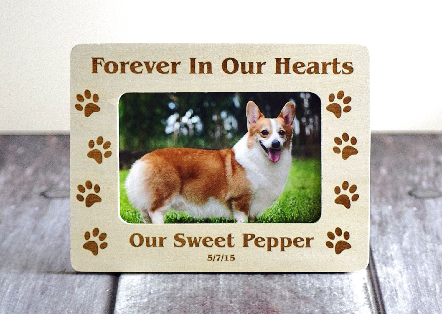 JOEZITON Pet Memorial Picture Frame - 4x6 Personalized Frame For Loss Of A Dog