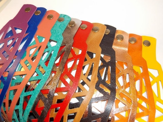 Hand-Cut Leather Bracelets