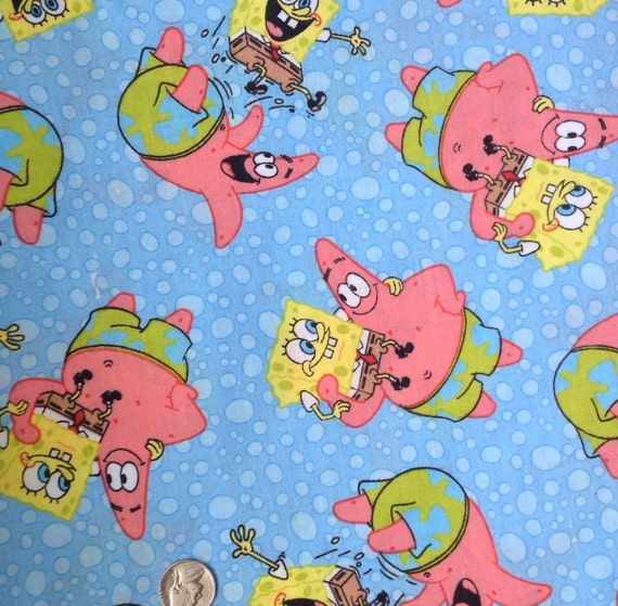 Spongebob Square Pants and Patrick fabric. Out of by BelleElysse