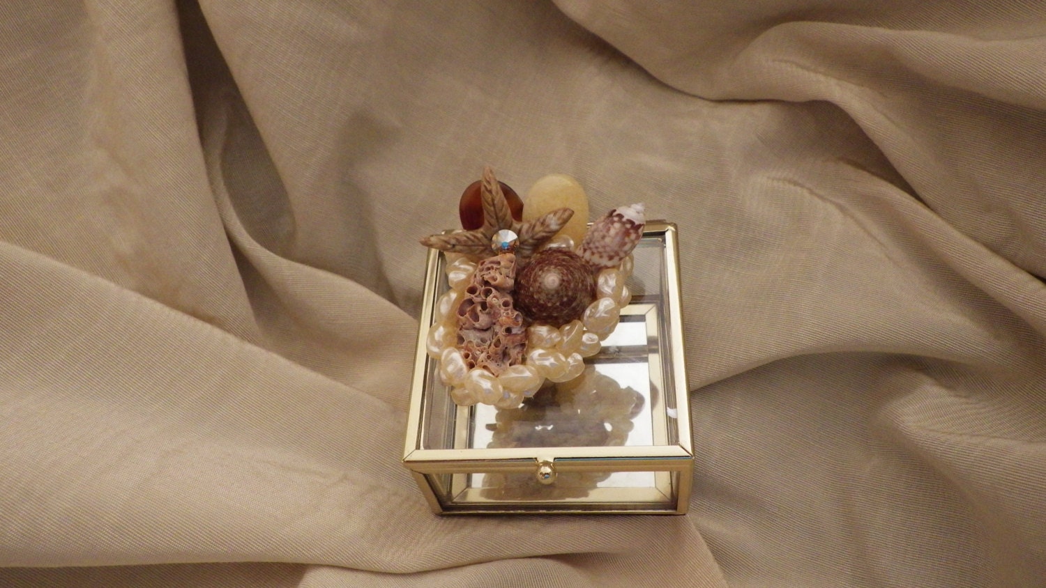 A decorative table top box.