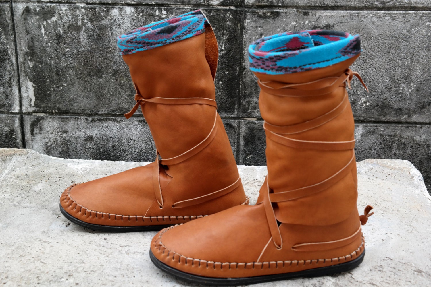 leather boot moccasins