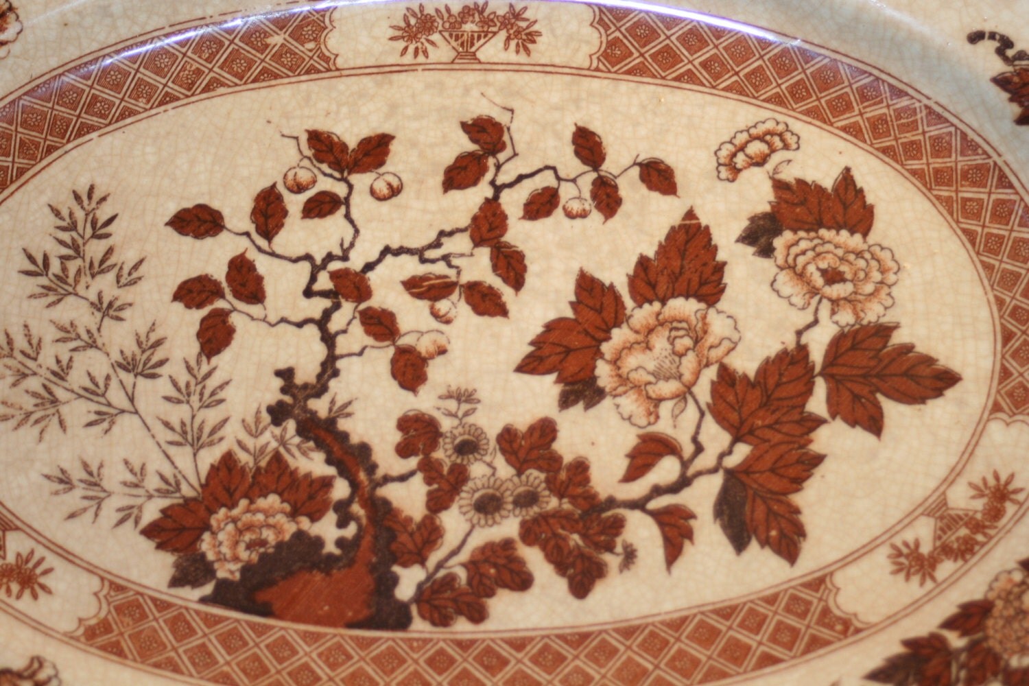 Vintage Nasco China Platter Indian Tree Designcollectible