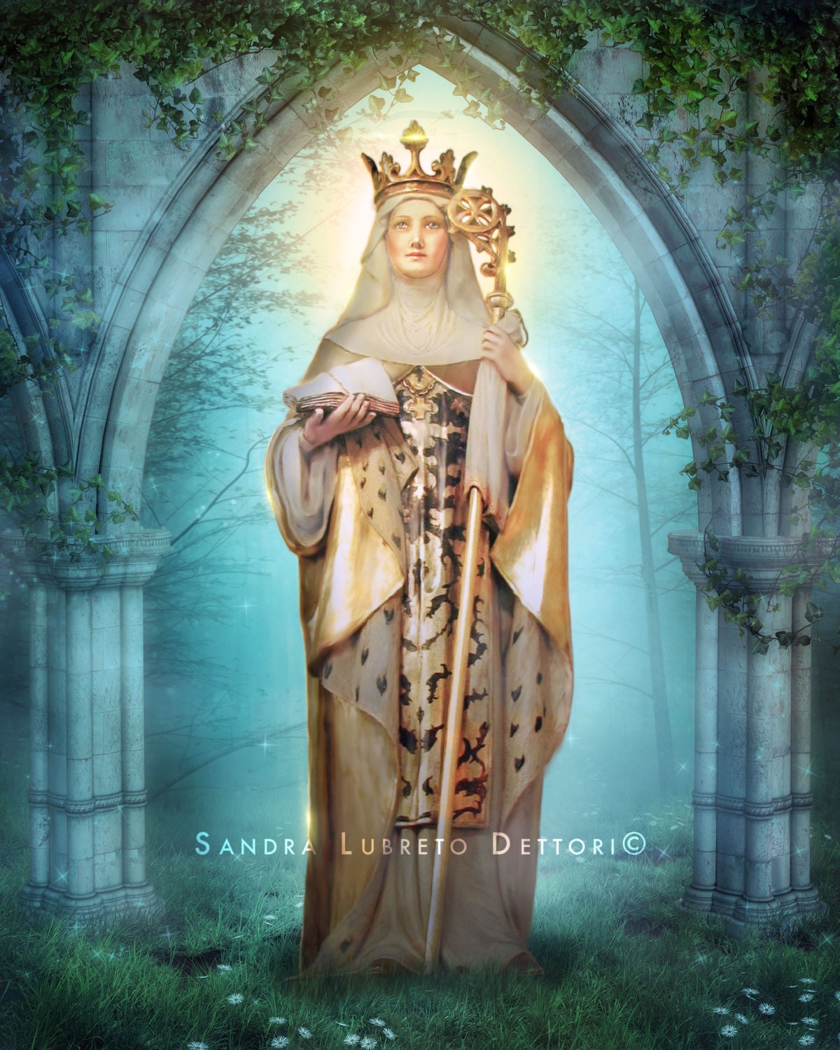 Saint Audrey/Etheldreda Catholic Art Religious Art