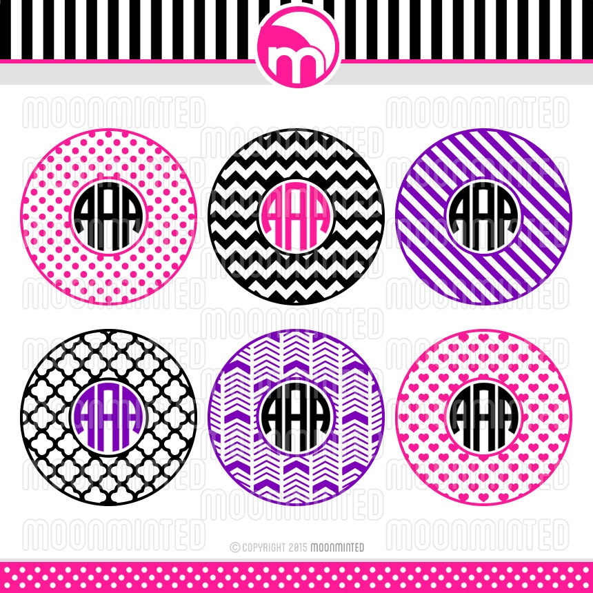 Download Circle Monogram Frames 1 SVG Cut Files for Vinyl by MoonMinted