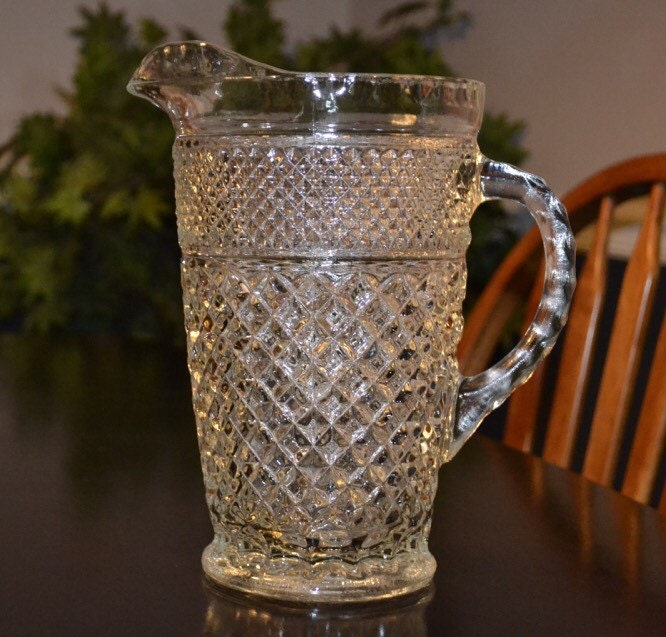 Anchor hocking wexford pattern water pitcher by CRoseVintage