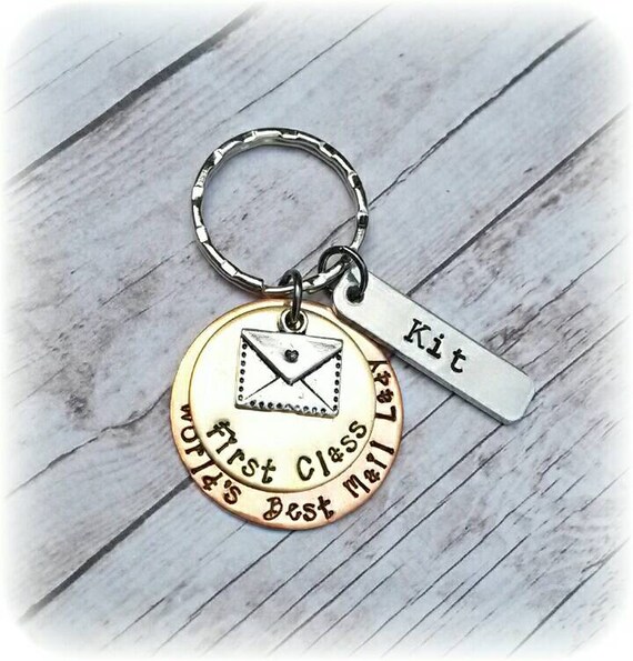 Mail deliverer gift Mailman keychain Mail lady gift