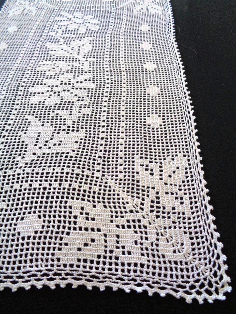 Rectangular Crochet Doily Handmade Crochet Flowers Souvenir