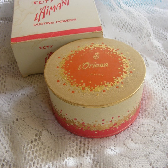 Vintage Coty L'Aimant Dusting Powder w Original Box