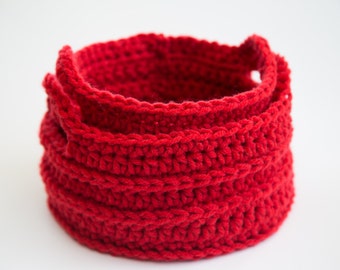 Handmade Crochet Round Baskets (set of 2)