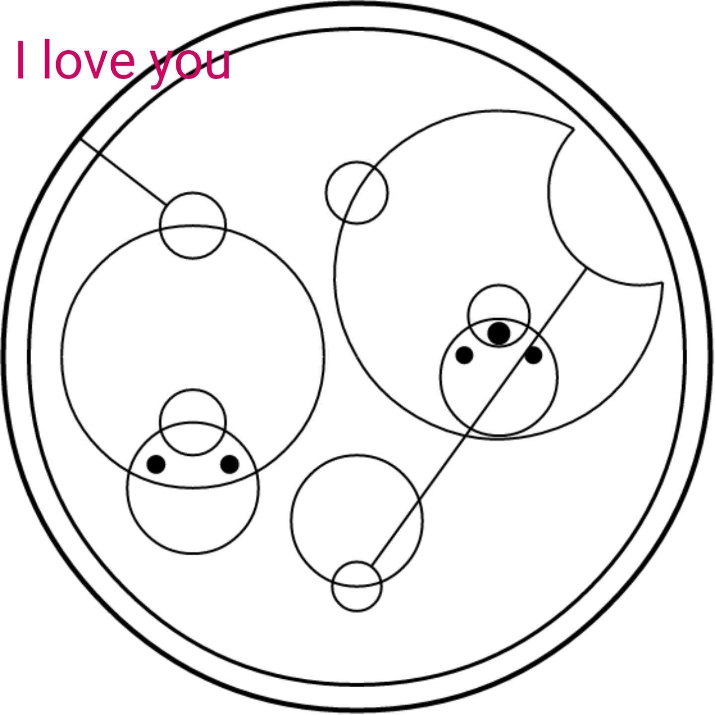 Your text in Gallifreyan by NerdiNeeds on Etsy