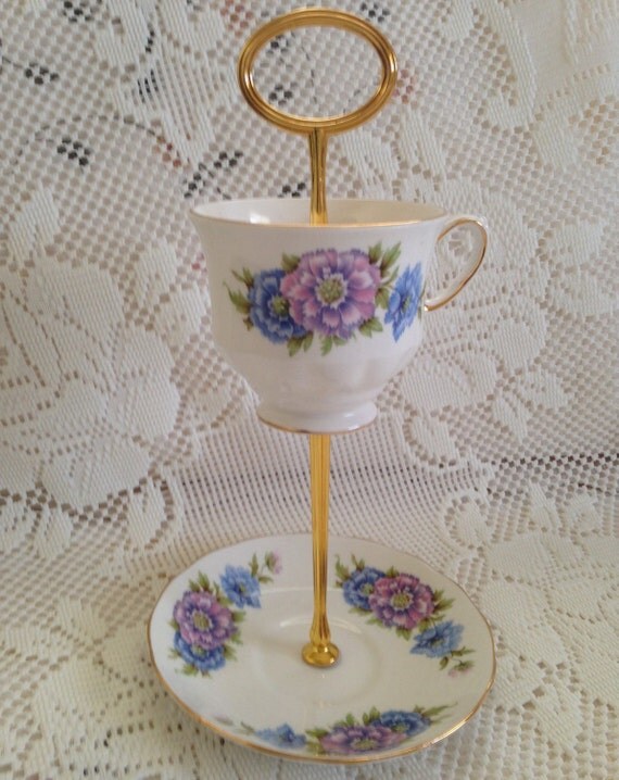 2 Tiered Serving Stand Tea Cup Stand Candy Dish Tea Party