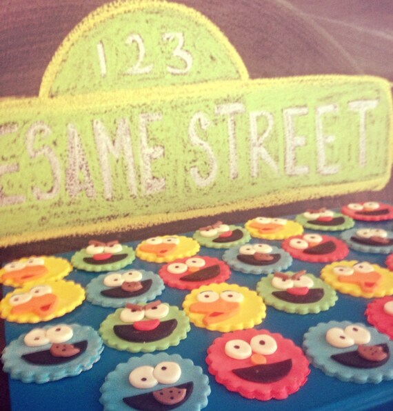 Sesame Street Cupcake Toppers by TheAppleSack on Etsy