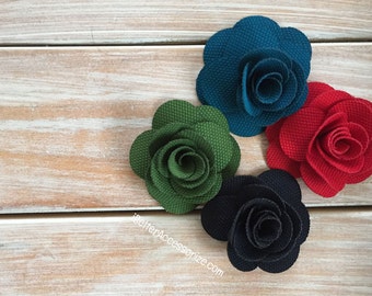 3 Falynn Rose Flowers - 2" Flower Head - Choose Your Color - Hair Accessory Supplies - DIY - Create Your Own Accessories