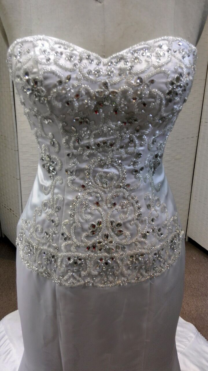 Beaded and Embellished Wedding Dress Crystla Wedding Dress