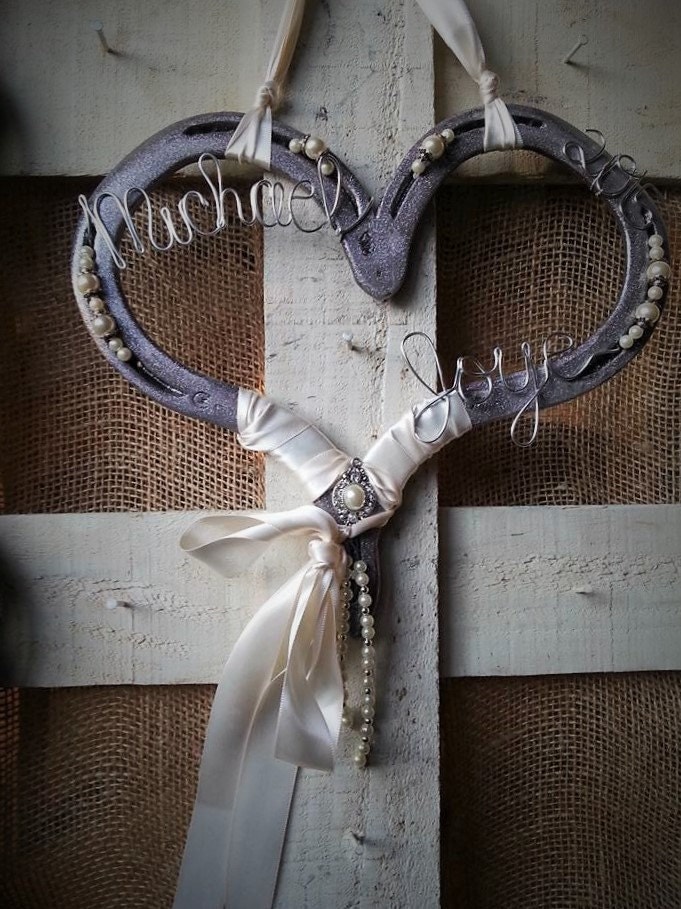 Wedding Horseshoe Horse Gift Horseshoe Decor Decorated