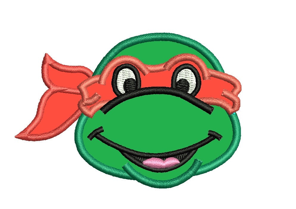 Ninja Turtle Applique Embroidery Design 3 by JoanSewingStore