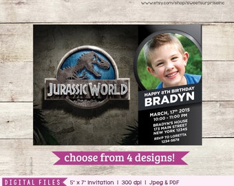 Jurassic world invitations | Etsy