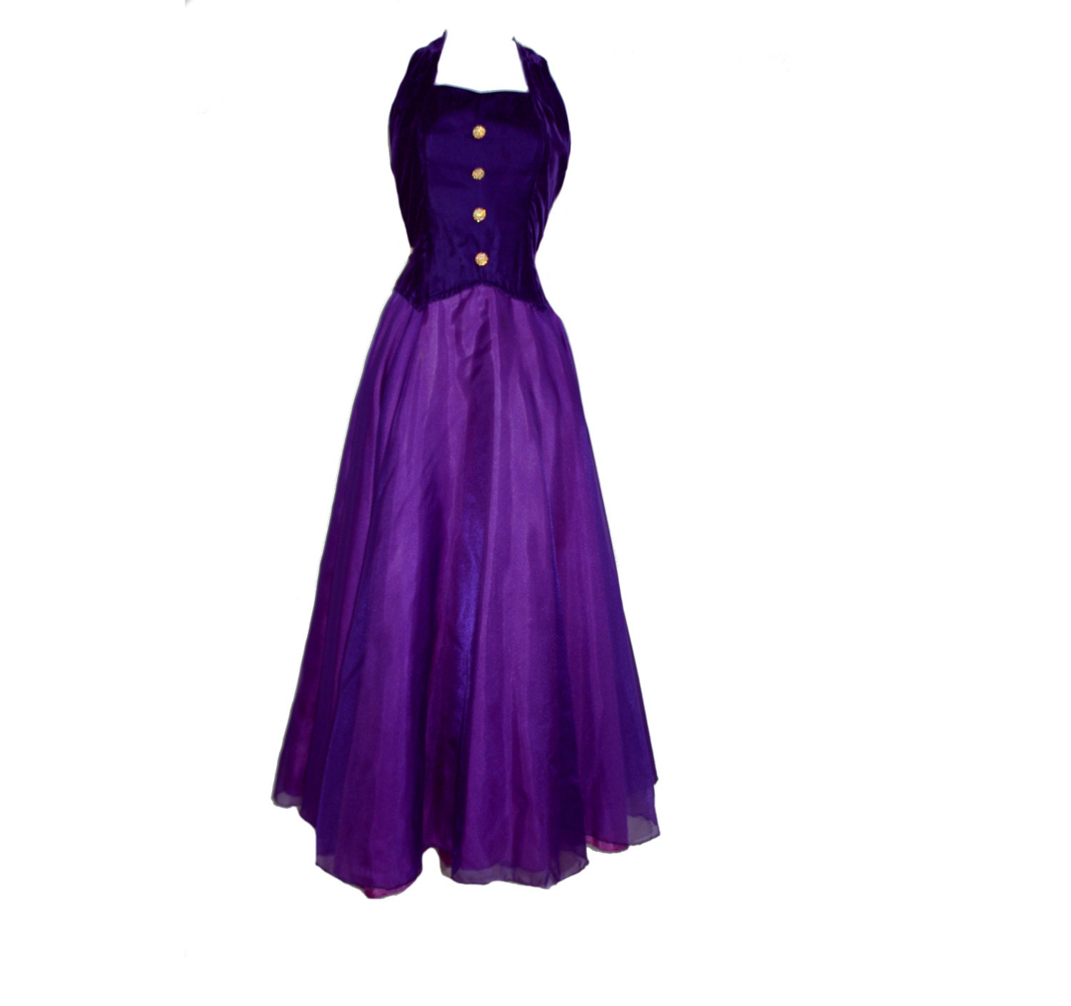 Vintage // 80's Prom Dress // Purple Dress // by PrettyPeachShop