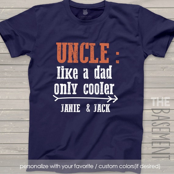 uncle shirt personalized with kids names uncle t-shirt like