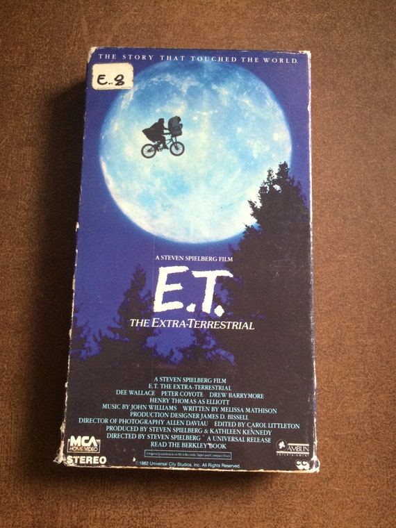 Items similar to E.T. The ExtraTerrestrial 1982 VHS Steven Spielberg Universal HIFI Digitally