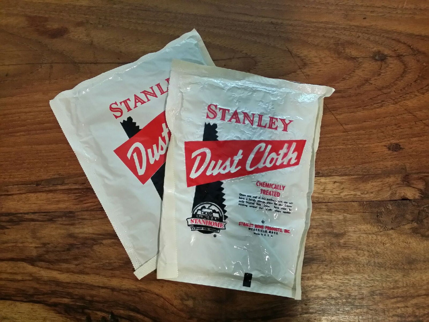 Vintage 1950’s Stanley Pair Dust Cloths 2 Two New Unused Sealed ...