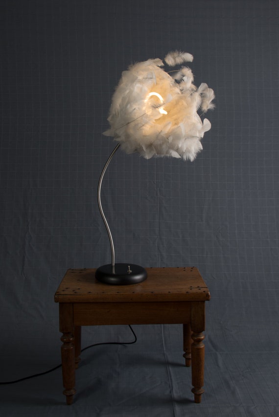 Items similar to Feather Lamp FUZZY by ARTURASS H 90 x L 45 cm on Etsy