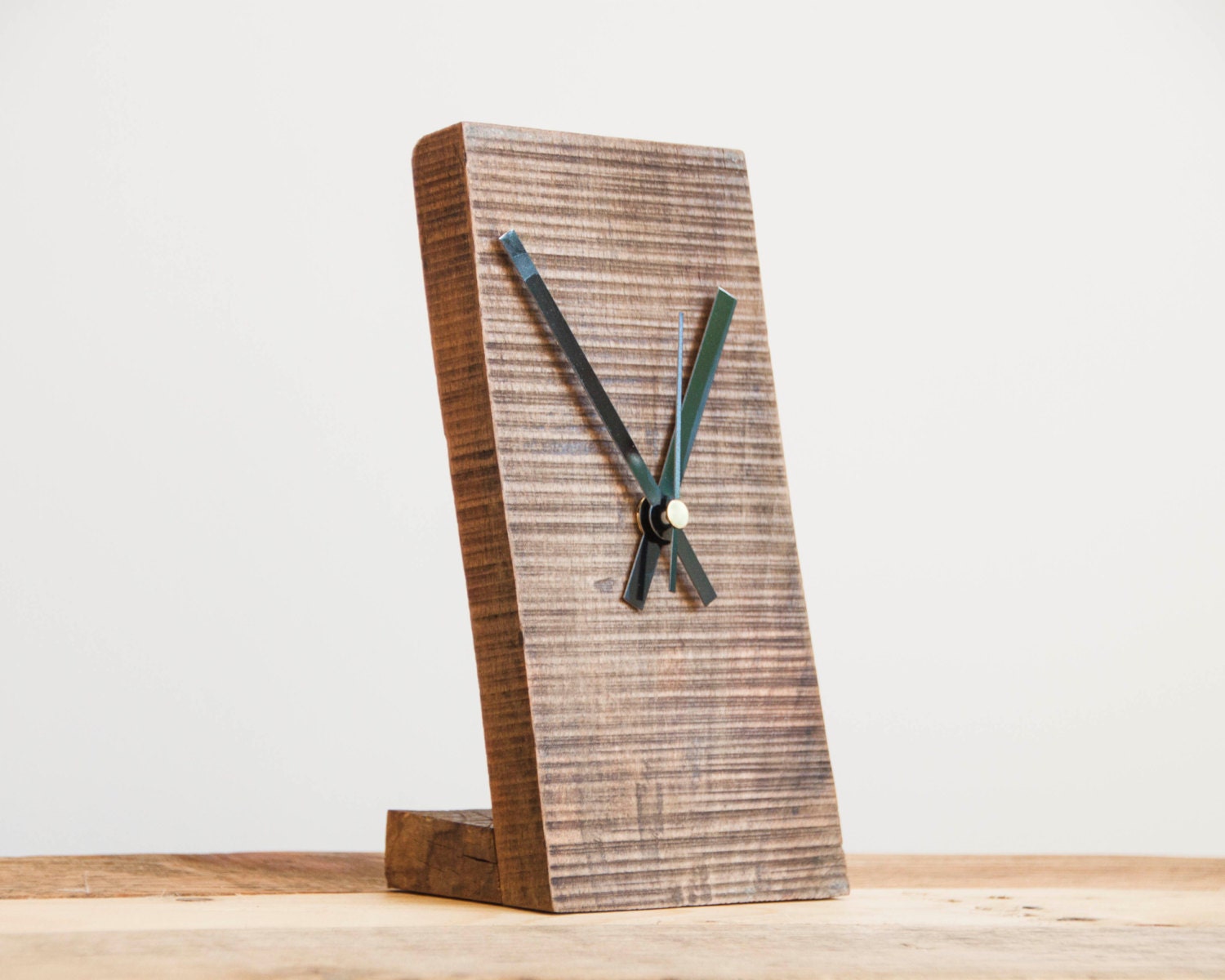 Small Wooden Clock Minimal Desk Clock Modern by PalletablesUK