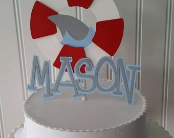 Boy Shark Cake Topper, Shark Party, Shark Baby Shower, Boy Shark Birthday Party, Boy Shark First Birthday, Shark party Decor, Shark Cake