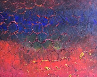 Print of Original Oil Painting "BubbleGlow"