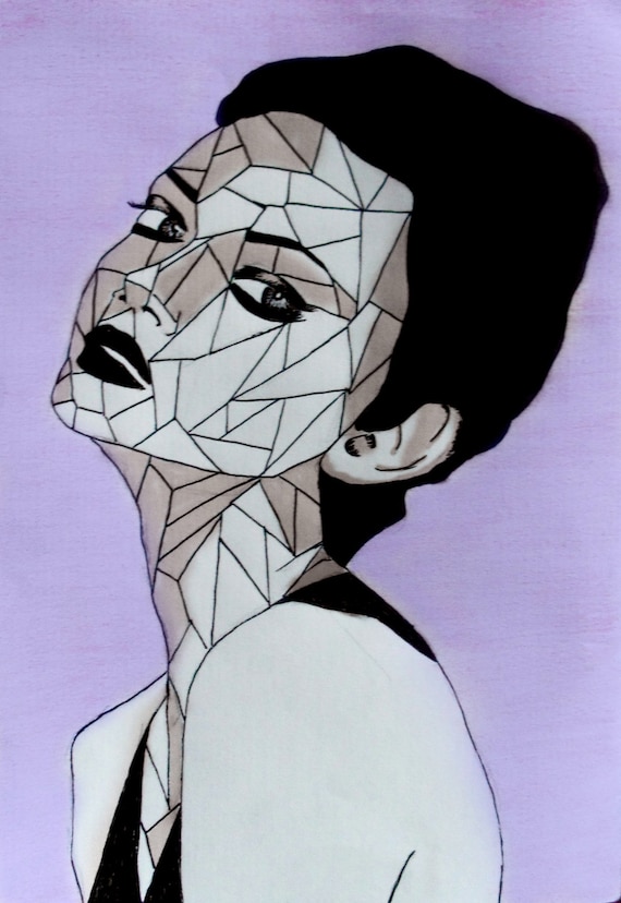 Geometric Features (Violet)Digitally altered Illustration