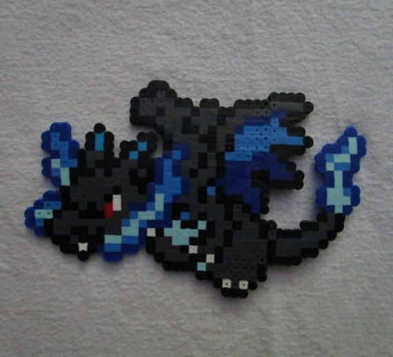 Items similar to Handmade Perler Bead Art Pokemon Series Mega