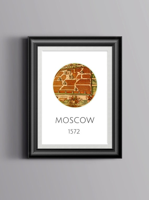 MOSCOW 1572 - Old city map