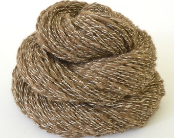 Handspun Yarn - Yak Down and Silk Yarn - Russian Spindle Spun Yarn - 1.1oz, 220yd, 15WPI, Sport