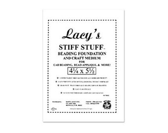 Lacy's Stiff Stuff Beading Foundation, 43340 (Bulk Pack 6 sheets) 4.25x5.25inches, Lacy's Bead Foundation, Beadwork Foundation,