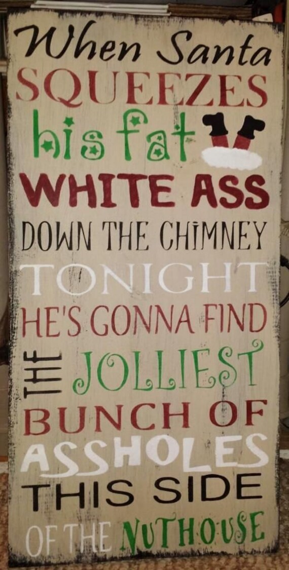 primitive sign christmas quote clark griswold distressed folk