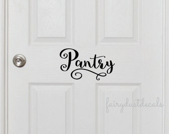 Pantry Door Decal door lettering vinyl letters Kitchen Pantry decor Kitchen Pantry Wall Decal pantry decal sticker Home Kitchen Decoration