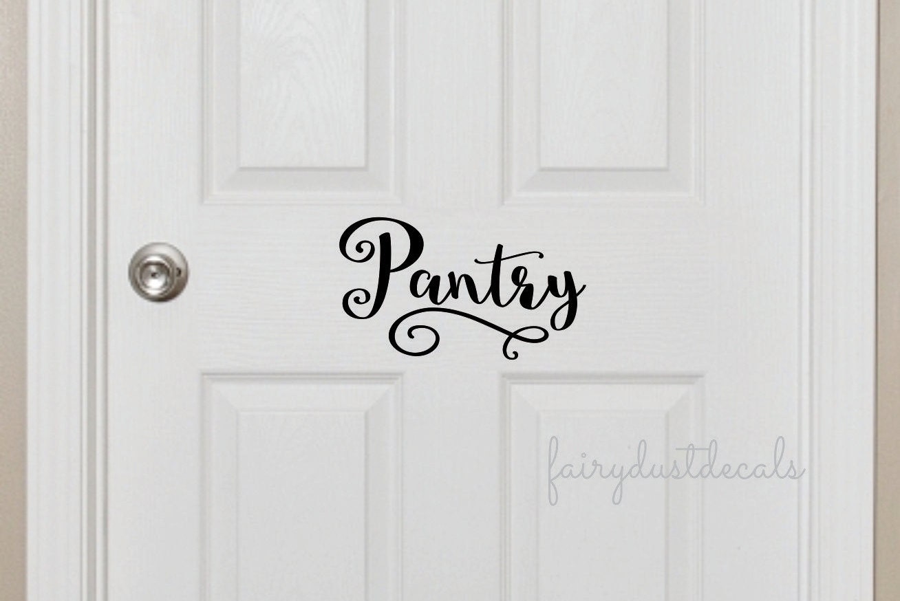 Pantry Door Decal door lettering vinyl letters Kitchen Pantry