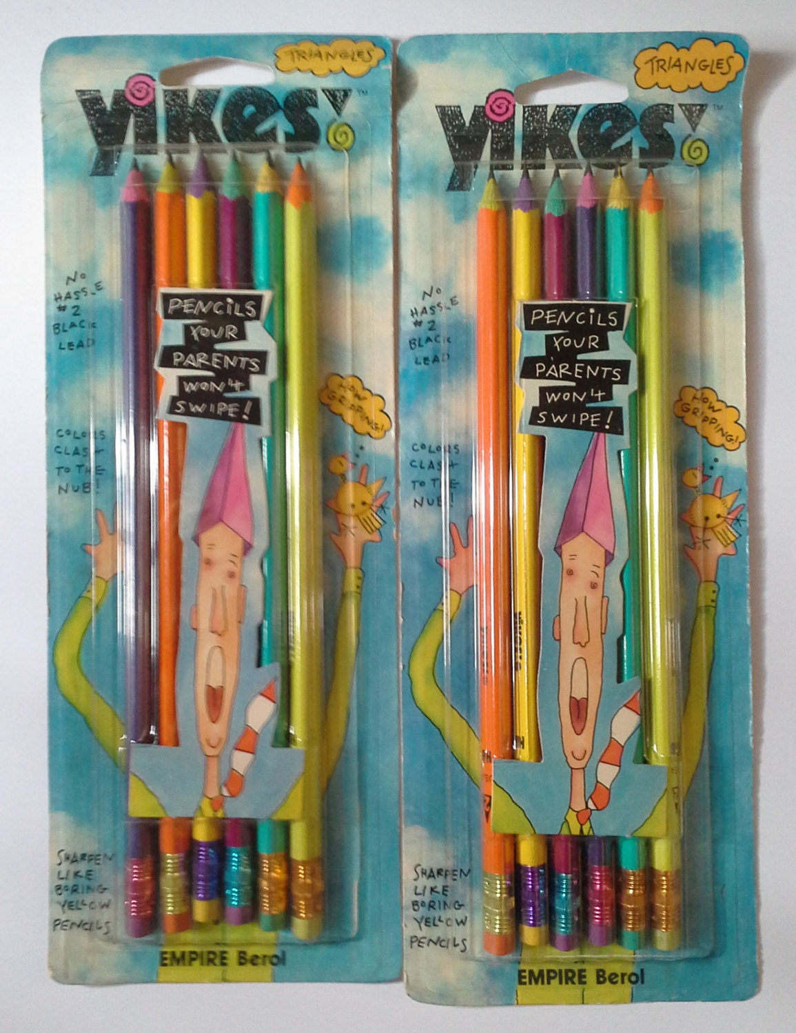 Yikes Pencils 1 pack Blue Blister