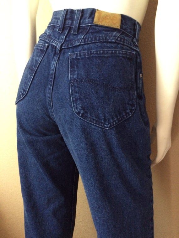 Vintage Women's 80's Lee Jeans High Waisted Dark