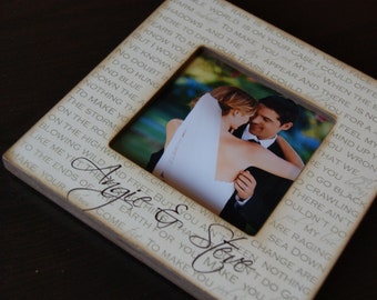 Personalized Wedding Song Lyric Picture Frame/ First Dance Picture Frame/ Gift for Bride and Groom