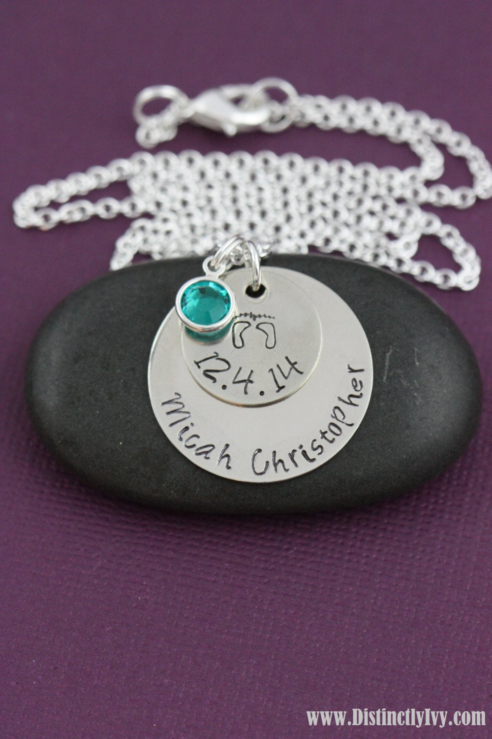 New Mom Gift Personalized Mother Jewelry Baby by DistinctlyIvy