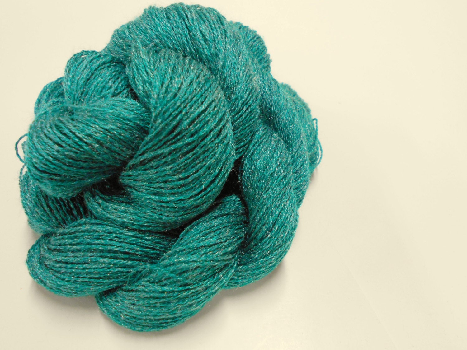 Vintage Yarn 2 ply Acrylic Yarn Dark Green Twinkle Yarn