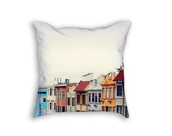 San Francisco Pillow Cover, California Pillow, Colorful Pillowcase, San Francisco Home Decor, City Pillow, Gift Under 50, Hostess Gift