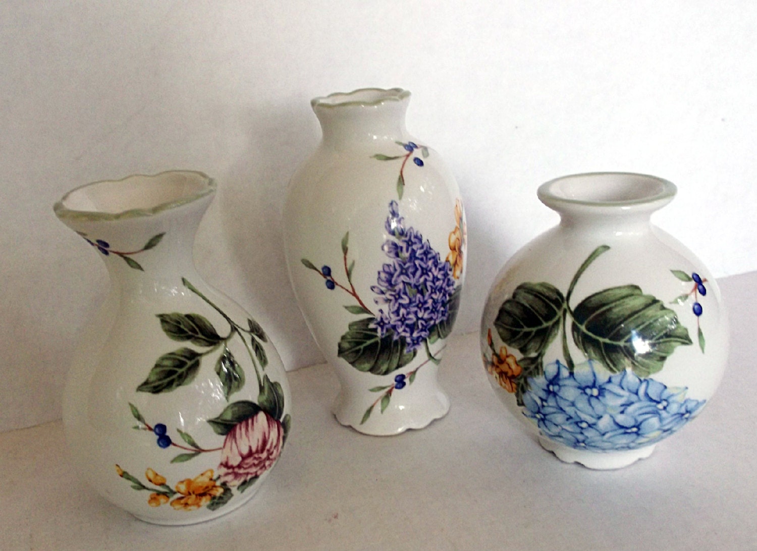 Princess House Bud Vases Vintage Garden