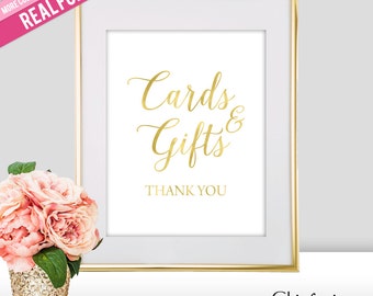 Cards and Gifts Wedding Sign - Gold Cards and Gifts Sign - Cards Gifts Wedding Sign - Cards Wedding Sign - Gold Wedding Decor (FS2)