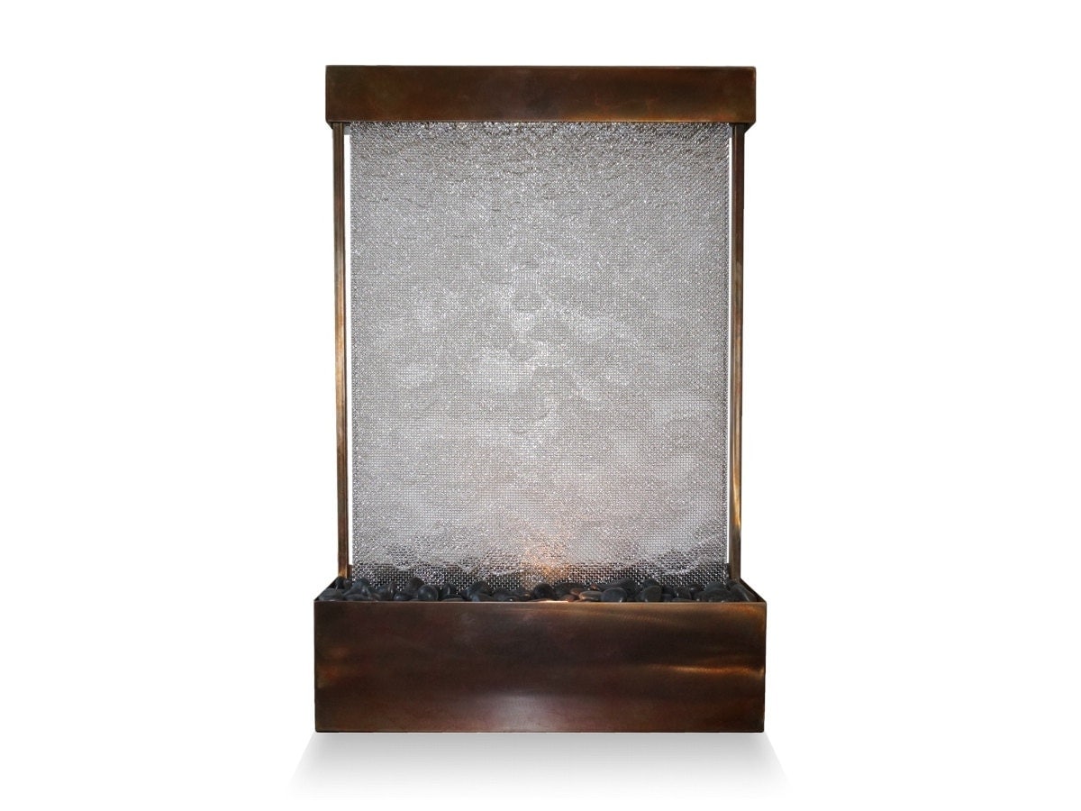 Tabletop Fountain Stainless Steel Mesh Screen Waterfall