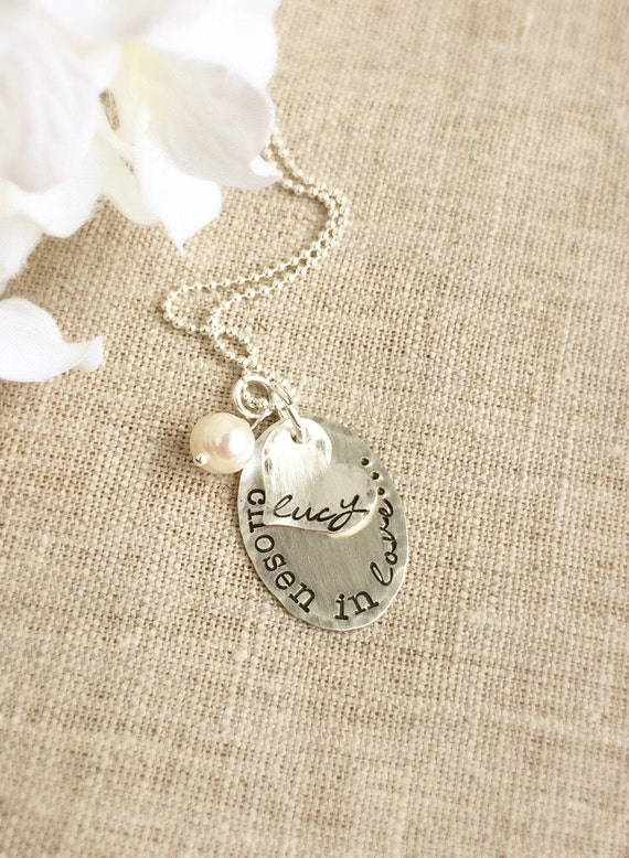 Adoption Necklace . Personalized Necklaces . Adoption Jewelry