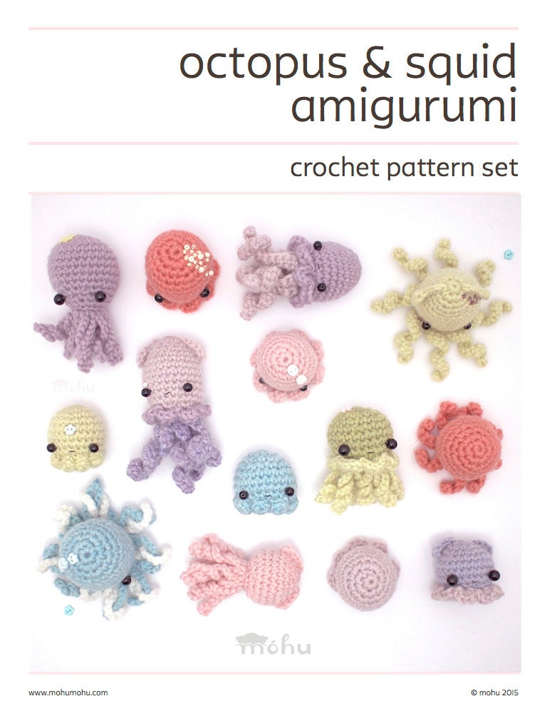 octopus crochet small pattern amigurumi by crochet & octopus mohustore jellyfish pattern squid