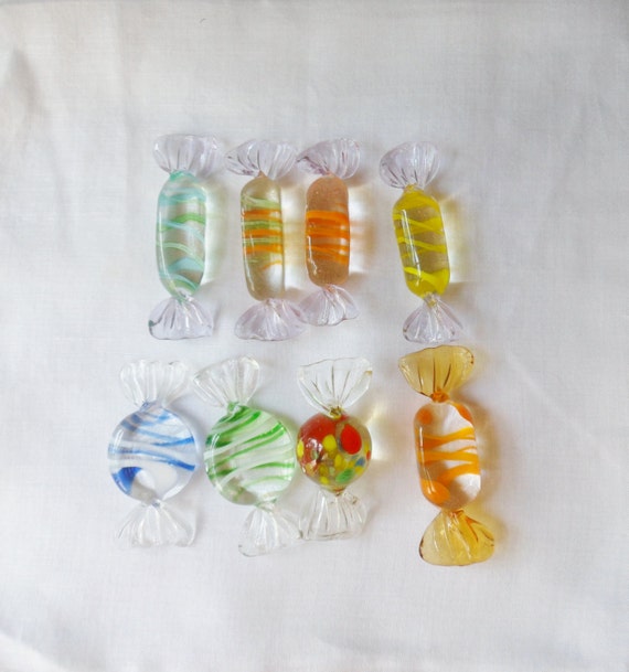 Art Glass Candy Eight Pieces of Murano Candy
